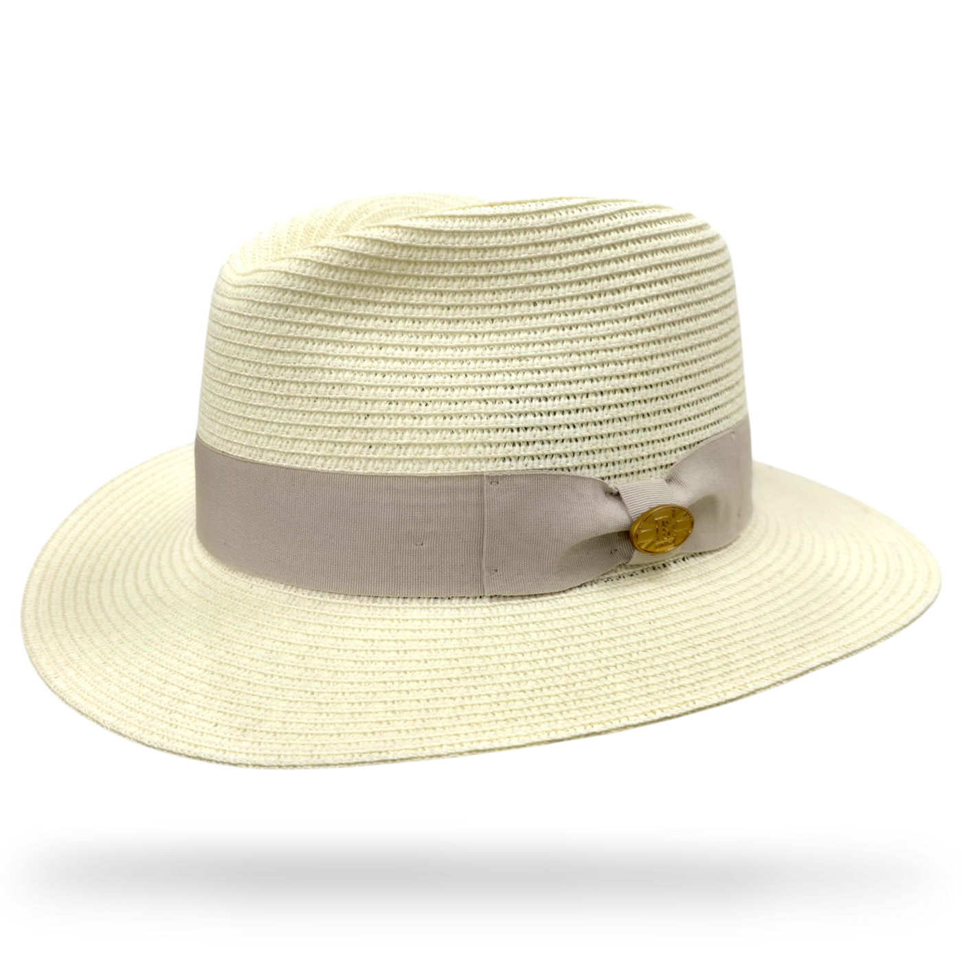 Bullantic Straw Fedora Hat With Band