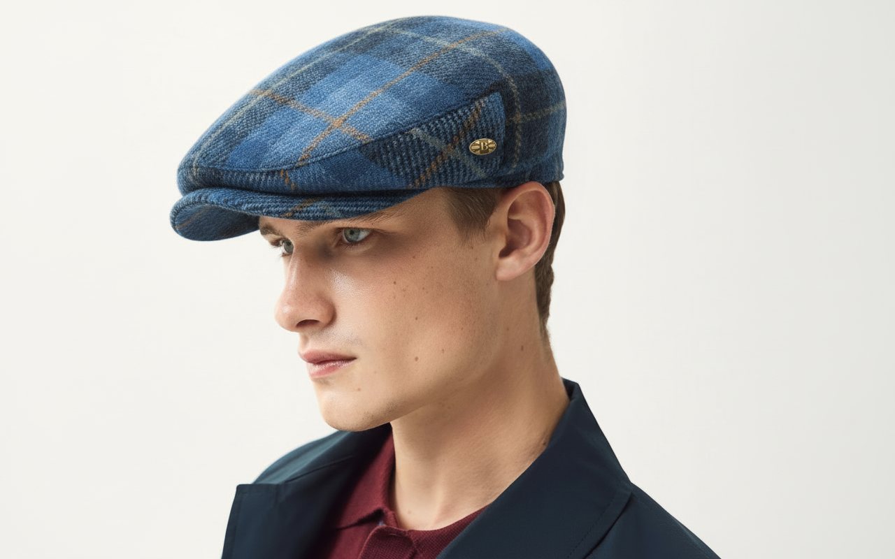 British Wool Harris Tweed Caps & Hats