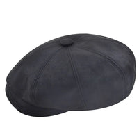 Premium Sheepskin Leather Gladwin Bond Hatters London Leather Newsboy Cap