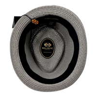 Diamond Crown paper straw Pork Pie Hat - Grey