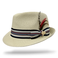 Summer Straw Trilby Hat
