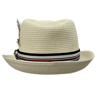 Summer Straw Trilby Hat