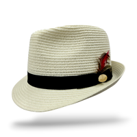 Summer Paper Straw Trilby Hat