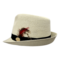 Summer Paper Straw Trilby Hat