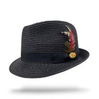 Summer Paper Straw Trilby Hat