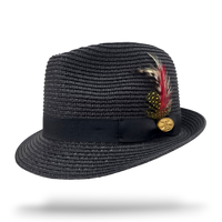 Summer Straw Trilby Hat