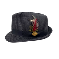 Summer Straw Trilby Hat