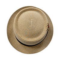 Paper Straw Pork Pie Hat - Natural