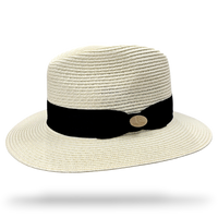 Bullantic Maz Straw Fedora Hat With Band