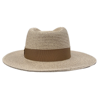 Summer Fedora Designed Wide Brim & Low Crown - Stone