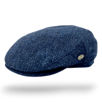 Gladwin Bond Harris Herringbone Wool Flat Cap
