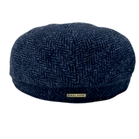 Gladwin Bond Harris Herringbone Wool Flat Cap