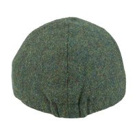 Duckbill Six Panel Wool Tweed Flat Cap - Green