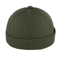 Maz Cotton Docker Rolled Cuff Retro Fashion Brimless Hat