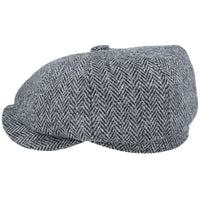 Harris Tweed Wool Herringbone Newsboy Cap
