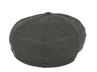 Maz Check Tweed 8 Panel Gatsby Cap