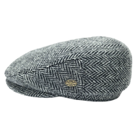 Gladwin Bond Harris Herringbone Wool Flat Cap