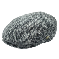 Gladwin Bond Harris Herringbone Wool Flat Cap
