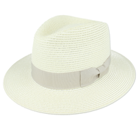 Bullantic Straw Fedora Hat With Band