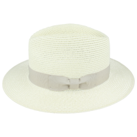 Bullantic Straw Fedora Hat With Band