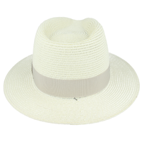 Bullantic Straw Fedora Hat With Band