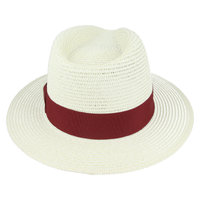Bullantic Straw Fedora Hat With Band